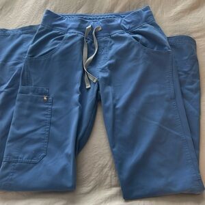 FIGS Kade cargo scrub pant ceil blue